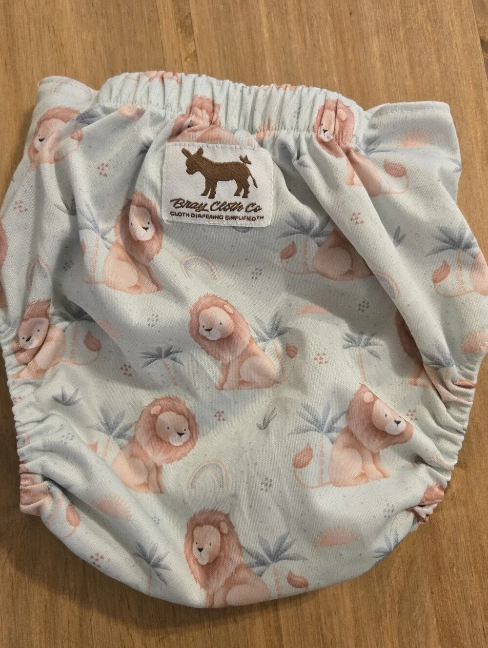 Brey cloth co one size pocket cloth diaper lions